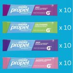 Gsuila Propel Powder Packets, 4 Flavor Variety Pack with Electrolytes, Vitamins and No Sugar 20 - Pack - Image 3